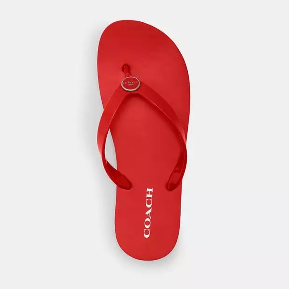 NEW!!! Coach red flip flops - Picture 2 of 10